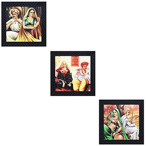 CraftJunction Rajasthani Art Print Design Matt Textured UV Canvas ...