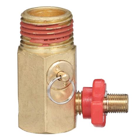 Buy 1/2 in. NPT Tank x 1/4 in. NPT Hose x 1/8 in. NPT Gauge Brass Air ...