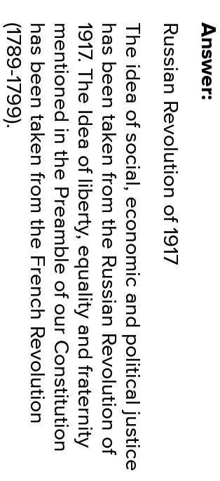 Ideal of justice - social, economic and political- mentioned in the ...