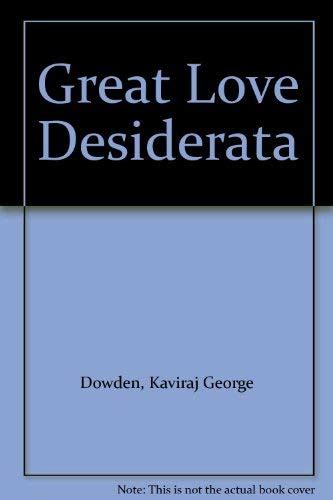 Buy Great Love Desiderata Book Online at Low Prices in India | Great ...