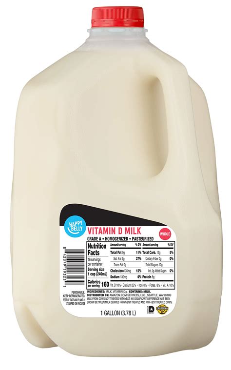 1 Gallon Whole Milk Nutrition Facts
