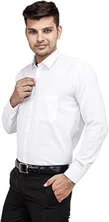 ZAKOD Full Sleeve Regular Fit Solid Formal Shirts for Men,Pure Cotton ...
