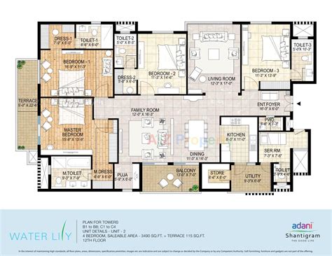 Water Lily Ph (towers C5,c6,c11,c12) | 4 BHK Flats at Khodiyar, Ahmedabad