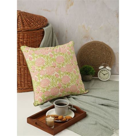 Buy Spaces Cotton Cushion Covers Handcrafted Handstitch Blockprint ...