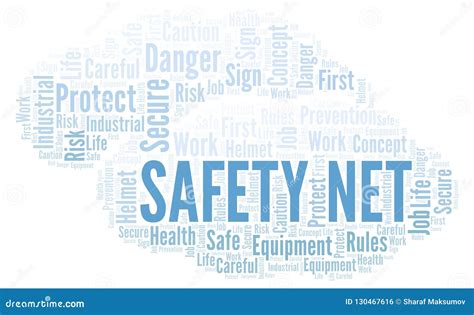Safety Net word cloud. stock illustration. Illustration of security ...
