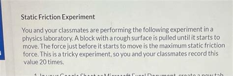 Image result for Static Friction Experiment