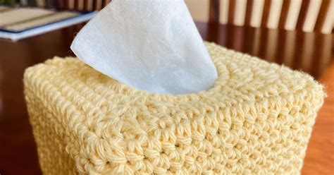 Crochet Tissue Box Cover Tutorial 的图像结果
