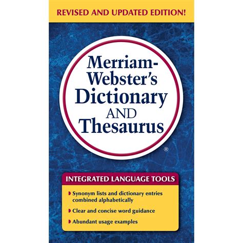 Merriam-Webster's Dictionary and Thesaurus: Merriam-Webster: Amazon.com ...