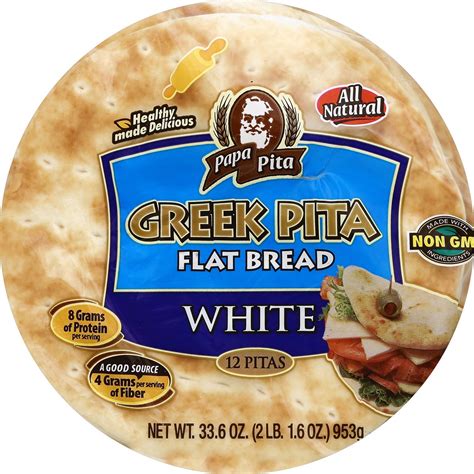Papa Pita Greek Pita White Flat Bread 12 ea 12 ct | Shipt