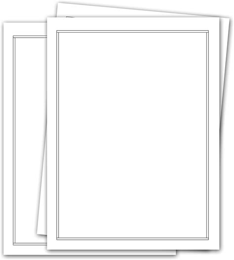 WAYTOBUY 60 A4 Unruled Stylish 2 Line Border (One Side Border ...