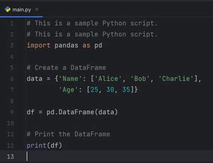 Image result for Python Code Related to Pandas Simple Code Using PyCharm