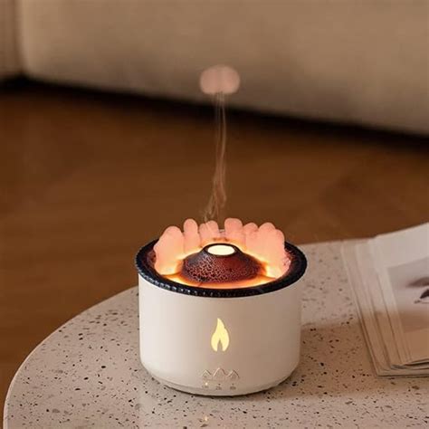 Humidifier Oil Diffuser with Flame Diffuser Cool Mist Humidifier with 2 ...