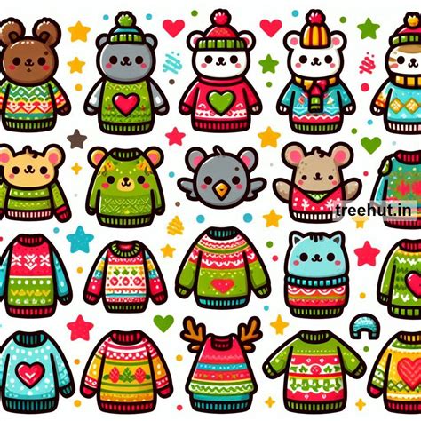 Printable Ugly Sweater Stickers and 20 Craft Activities for Kids ...