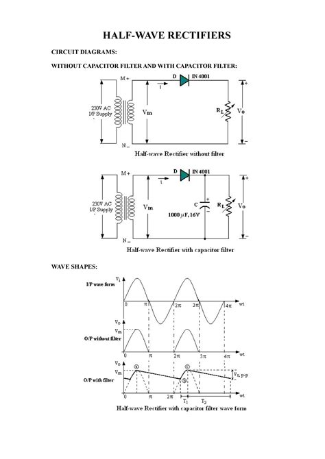 HALF- Rectifier - Half reactifier - HALF-WAVE RECTIFIERS CIRCUIT ...