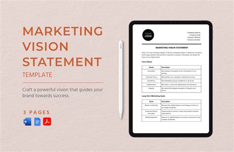 Image result for Vision Template Example