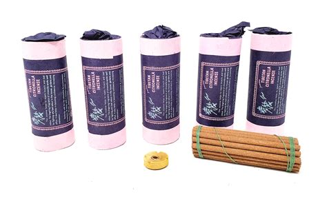 Tibetan Citronella Incense (30 stick) 4.5" Long- 5 Pack: New Age ...