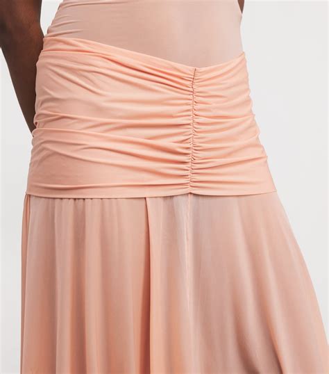 Skims Beige Stretch-Jersey Milky Sheer Midi Skirt | Harrods IN
