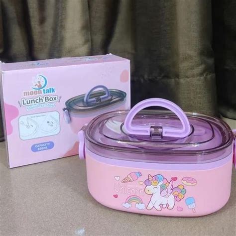Moon Talk Unicorn Lunch Box with Handle Thermal Stainless Steel Insula ...