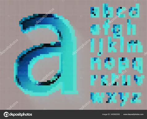 Conjunto Cobre Letras Minúsculas Inglês Cobre Metálico Brilhante Fonte ...