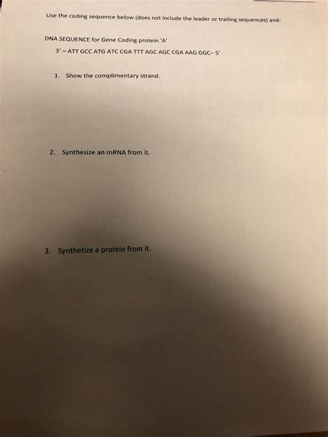 How to List the Complementary Non-Coding DNA Sequence 的图像结果