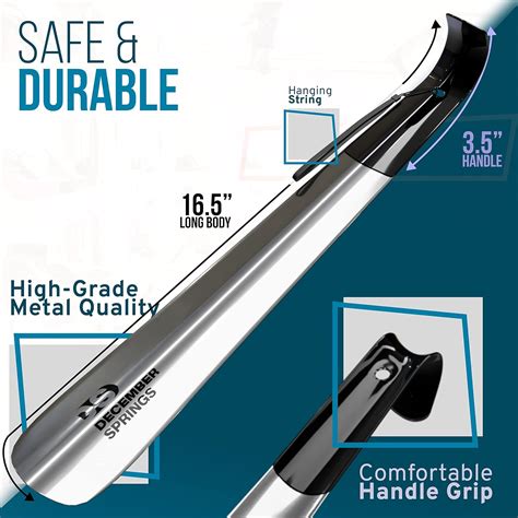 Buy December Springs Metal Shoe Horn Long Handle For Seniors, 2 Pack ...