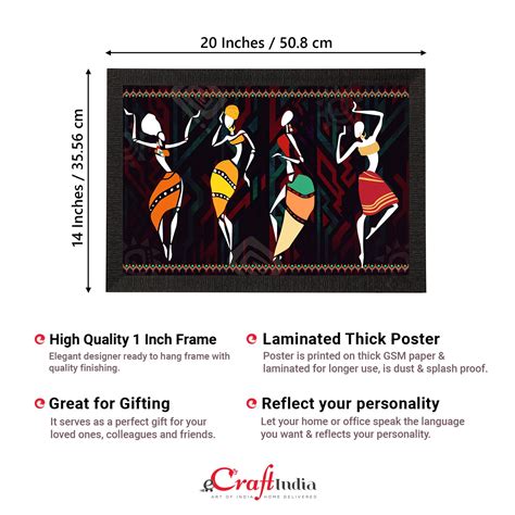 Tribal Theme Satin Matt Texture UV Art Painting - eCraftIndia Online