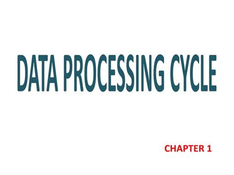 Data Processing Cycle in Computer Studies 的图像结果