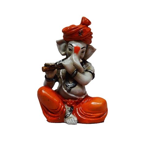 Ganesha With Flute | Ganesha Playing Flute Idol Online - eCraftIndia Online