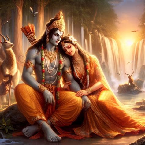 Lord Rama and Sita | Ram sita photo, Lord rama images, Ram sita image