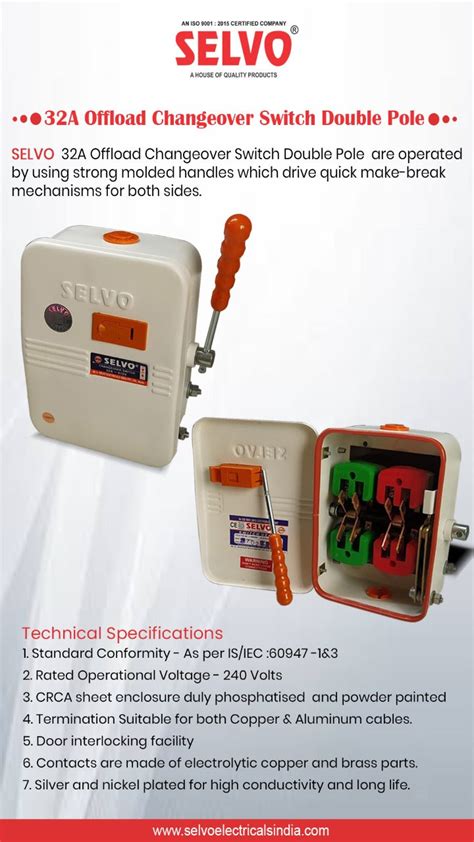 SELVO 32 Amps 240 Volts Offload Double Pole Changeover Switch ...