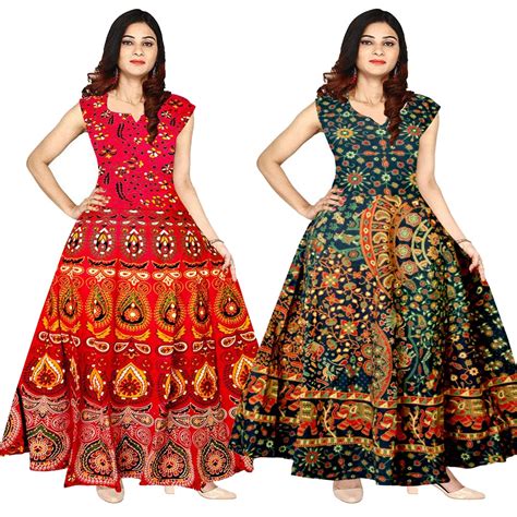Buy New Radhika Enterprises Women's Maxi Dress (Pack of 2) (ComboFR_31 ...