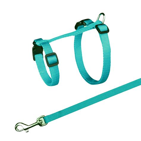 Buy Trixie Harness with Leash for Cats & Kittens (Turquoise) online at ...