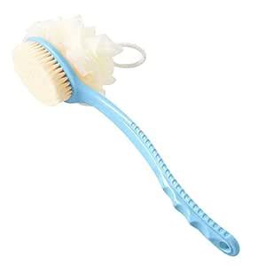 ELITON 2 IN 1 loofah and Bristles with Long handle back scrubber Shower ...