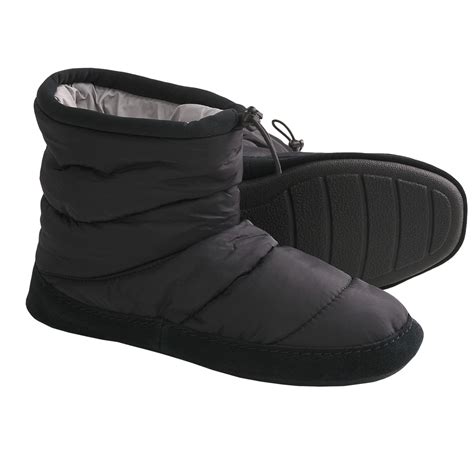 Lands’ End Quilted Nylon Bootie Slippers (For Men)