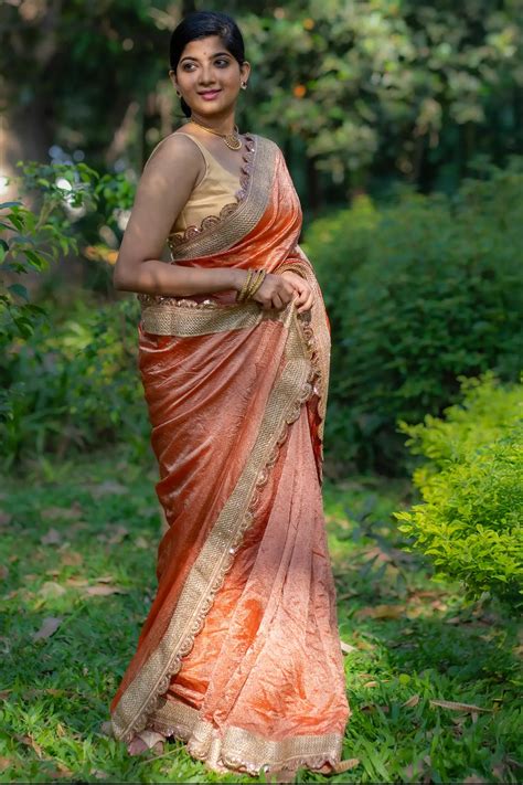 Buy Orange Banarasi Tissue Saree for Wedding - I Love Sarees - I Love ...
