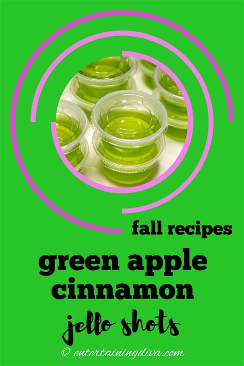 Green Apple Cinnamon Fireball Jello Shots