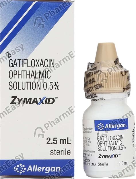 Zymaxid 0.5 %W/V Eye Drop (2.5): Uses, Side Effects, Price & Dosage ...