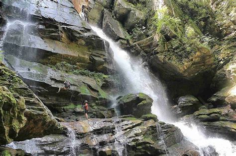 Big Bradley Waterfall Rappelling - NC Outdoor Adventures