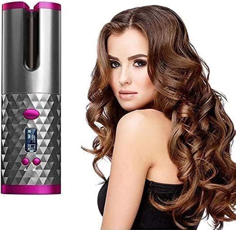 Automatic Hair Curler For Women Rechargeable Auto Rotating Ceramic Hair ...