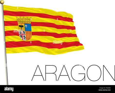 Aragon official regional flag, Spain, vector illustration Stock Vector Image & Art - Alamy