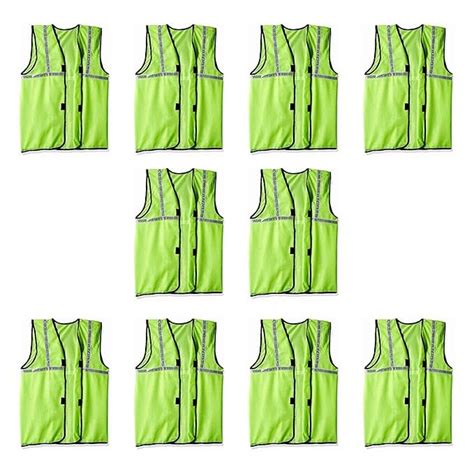 Buy Green Work Wear Reflective Front & Back Reflector Strips Safety ...