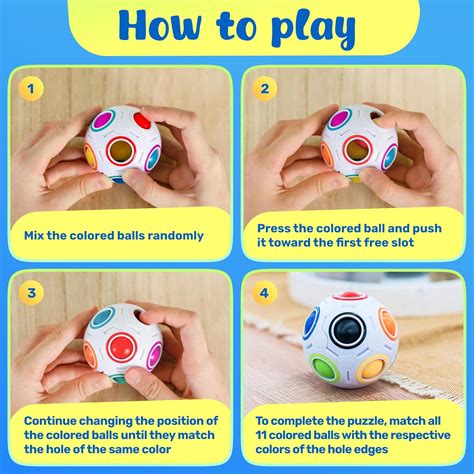 Rainbow Magic Ball Puzzle 3D Puzzle Anti-Stress for Children and Adult ...