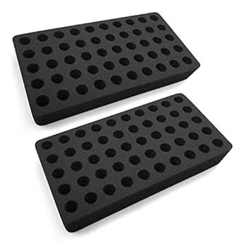 Polar Whale 2 Centrifuge Vial Organizers Black Foam Storage Rack Stand ...