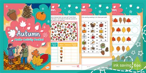 KS1 Autumn-Themed Maths Activity Booklet (Ages 5 - 7)