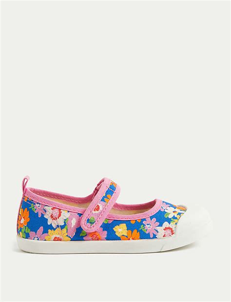Buy Kids’ Riptape Floral Mary Jane Shoes at Marks & Spencer