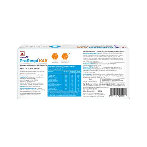 Dr. Reddy’s Prorespi K12 Lozenges Strawberry Flavour (30 Nos) - Cureka ...