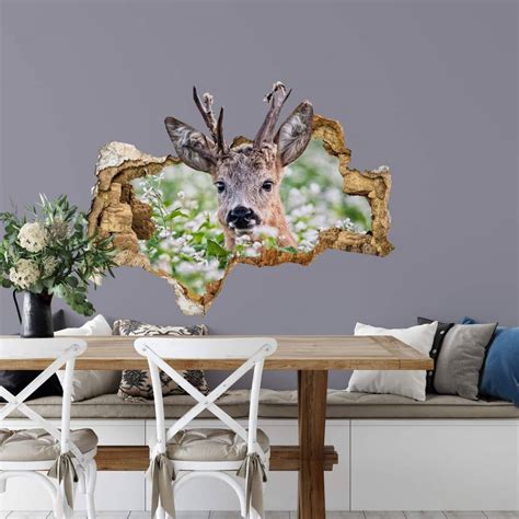 3D Wall sticker van Duijn - Fallow deer in spring | wall-art.com