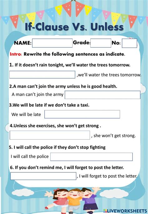 Image result for First Conditional Live Worksheet