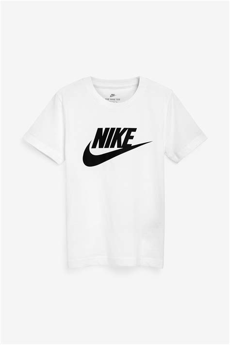 Buy Nike White Kids Futura Little 100% Cotton Logo T-Shirt from the ...