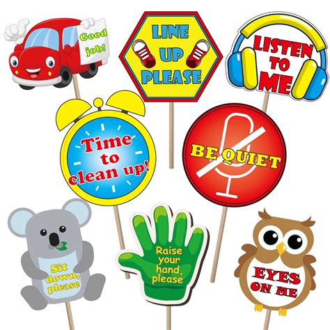 Buy 8 Pieces Manage Your Class Signs Management Signs for Nursery ...